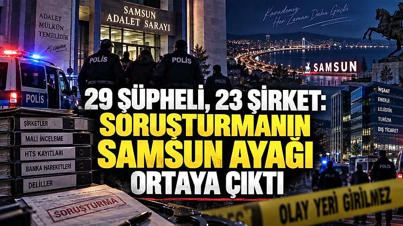 29 şüpheli, 23 şirket: Soruşturmanın Samsun ayağı ortaya çıktı