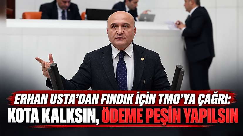 Erhan Usta’dan Fındık İçin TMO’ya Çağrı: Kota Kalksın, Ödeme Peşin Yapılsın