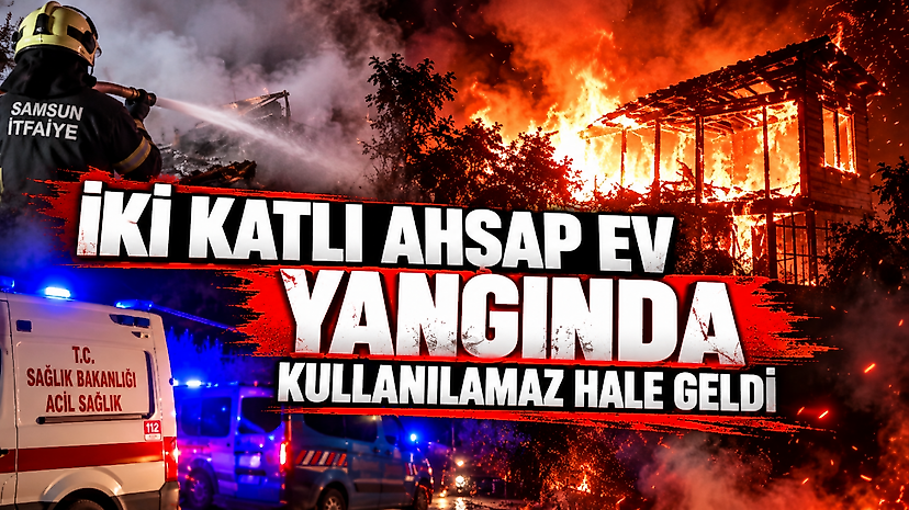 İki Katlı Ahşap Ev Yangında Kullanılamaz Hale Geldi