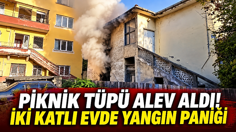 Piknik Tüpü Alev Aldı! İki Katlı Evde Yangın Paniği