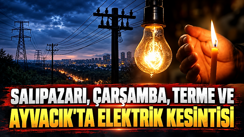 Salıpazarı, Çarşamba, Terme ve Ayvacık'ta elektrik kesintisi