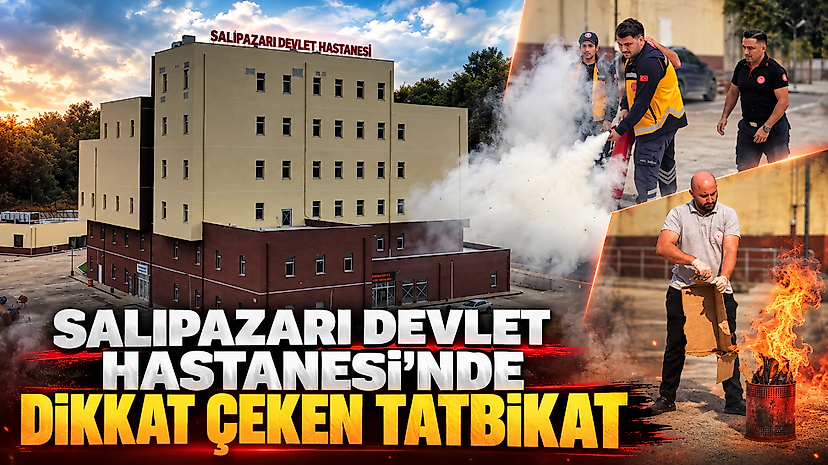 Salıpazarı Devlet Hastanesi'nde dikkat çeken tatbikat