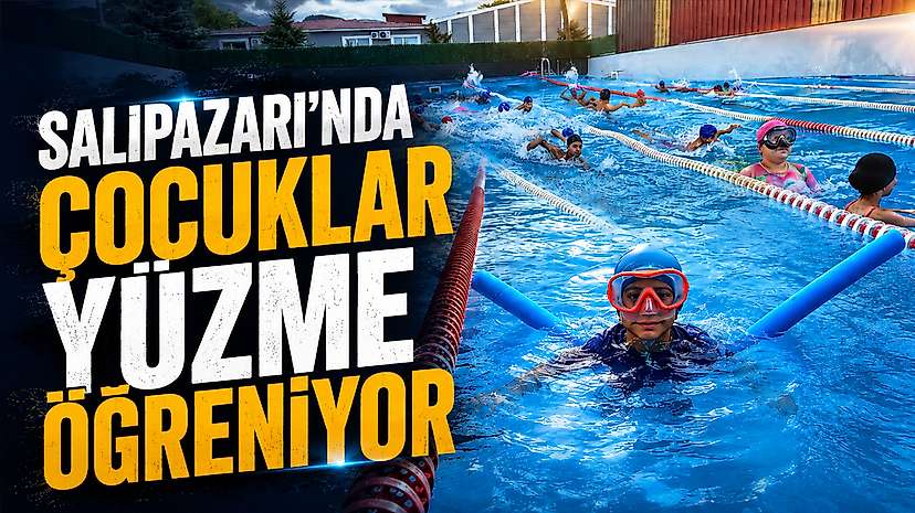 Salıpazarı’nda Çocuklar Yüzme Öğreniyor