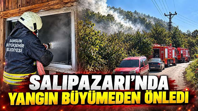Salıpazarı’nda İtfaiyenin Zamanında Müdahalesi Yangının Büyümesini Önledi