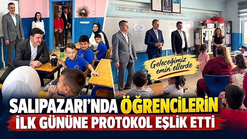 Salıpazarı’nda Öğrencilerin İlk Gününe Protokol Eşlik Etti