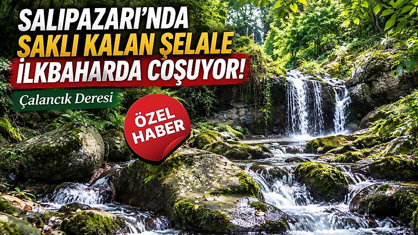 Salıpazarı’nda Saklı Kalan Şelale İlkbaharda Coşuyor!