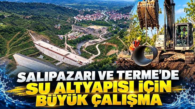 Salıpazarı ve Terme'de su altyapısı için büyük çalışma