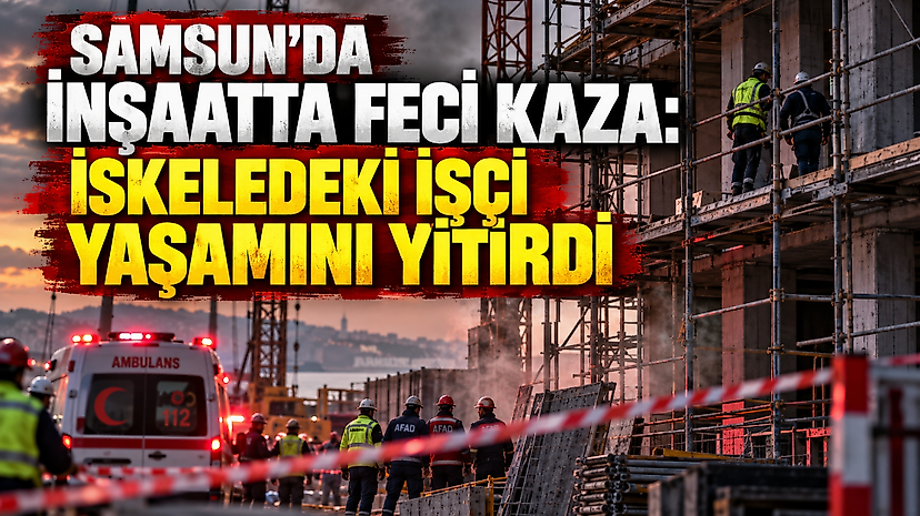 Samsun’da inşaatta feci kaza: İskeledeki işçi yaşamını yitirdi