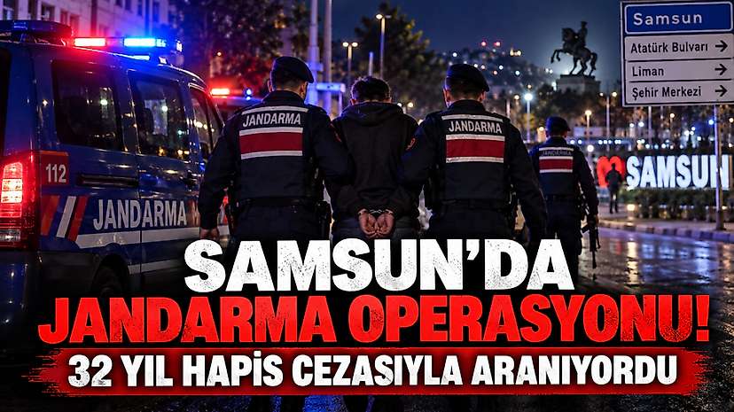 Samsun’da Jandarma Operasyonu! 32 Yıl Hapis Cezasıyla Aranıyordu