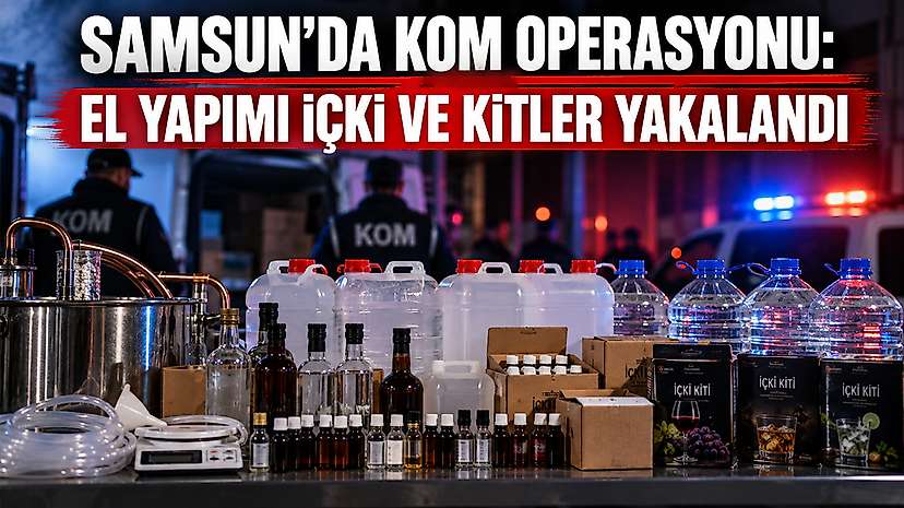 Samsun’da KOM Operasyonu: El Yapımı İçki ve Kitler Yakalandı
