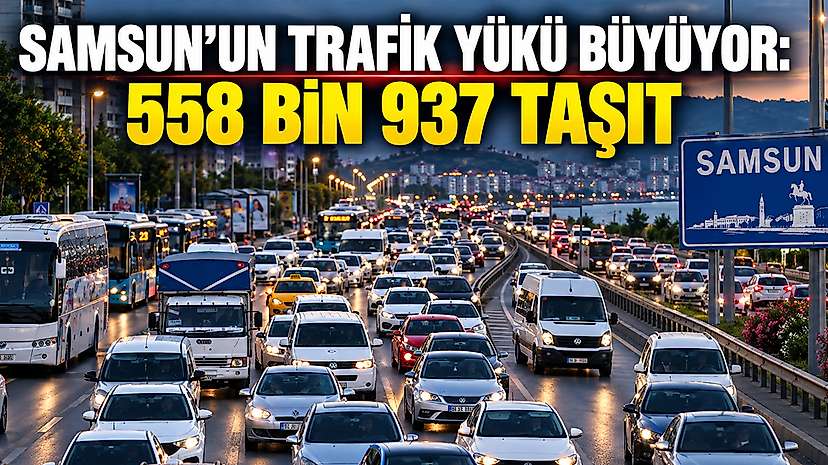 Samsun’un Trafik Yükü Büyüyor: 558 Bin 937 Taşıt