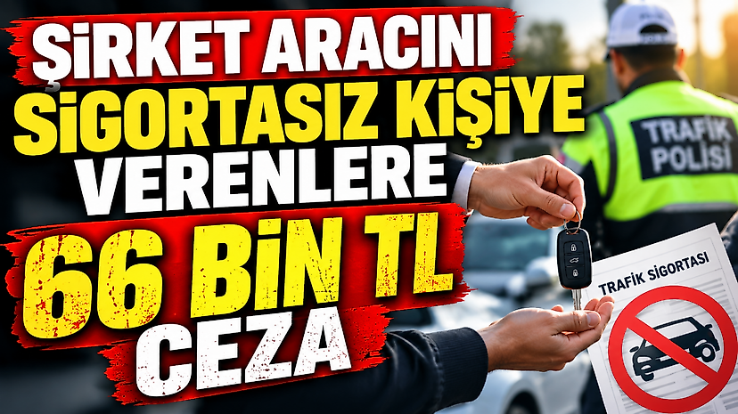 Şirket Aracını Sigortasız Kişiye Verenlere 66 Bin TL Ceza