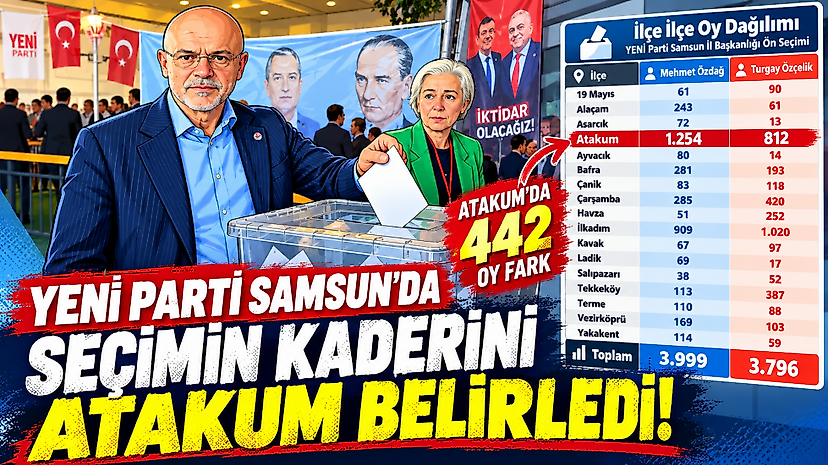 YENİ Parti Samsun'da seçimin kaderini Atakum belirledi!