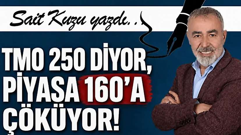 TMO 250 diyor, Piyasa 160'a Çöküyor!