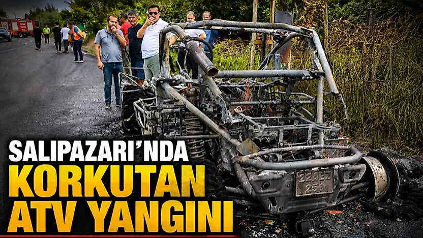 Salıpazarı'nda Seyir Halindeki Atv Alev Aldı
