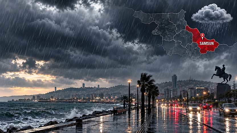 Samsun'da 29 Ekim Hava Durumu: 17 İlçeye Yağmur Uyarısı!