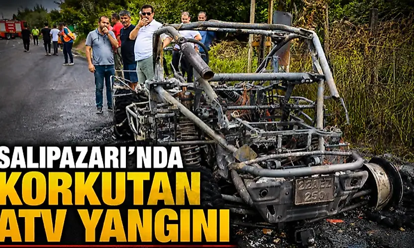 Salıpazarı'nda Seyir Halindeki Atv Alev Aldı